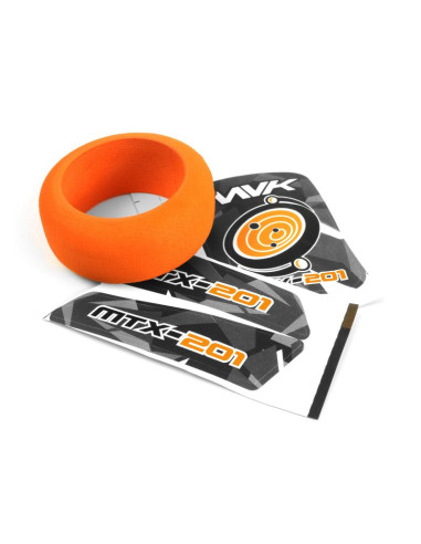 MTX201 Transmitter Wheel Foam & Decals (Orange)