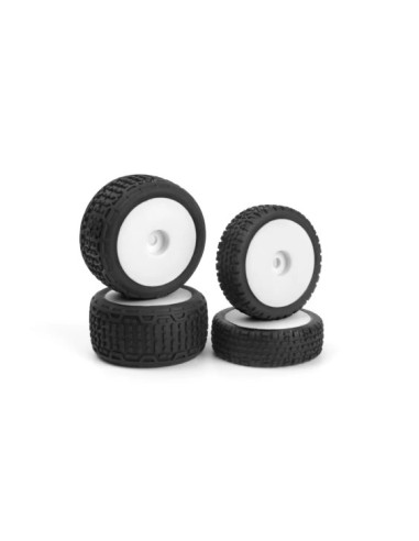 Microbe Buggy Wheel/Tyre Set (White/Front/Rear)
