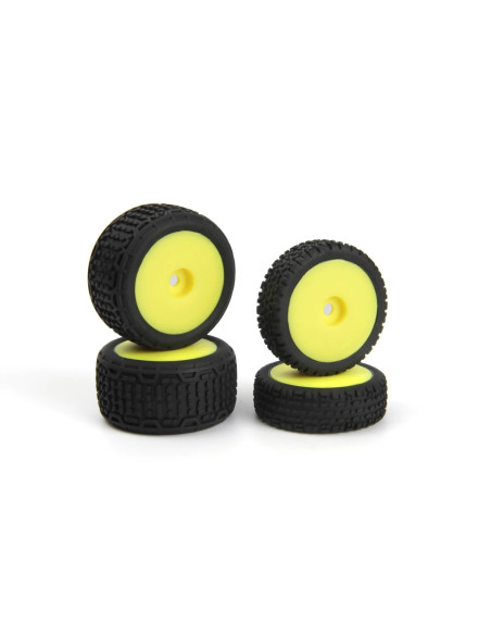 Microbe Buggy Wheel/Tyre Set (Yellow/Front/Rear)