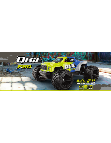 Maverick RC Qbit MT Pro 1/16th Monster Truck - Fluoro Green