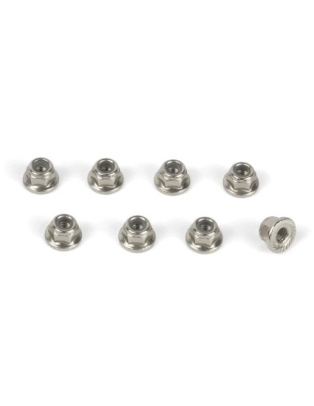 Flanged Lock Nut M4 (8pcs)