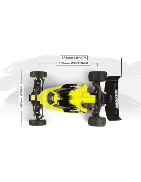 Maverick RC Microbe Flux 1-24th Buggy - Yellow