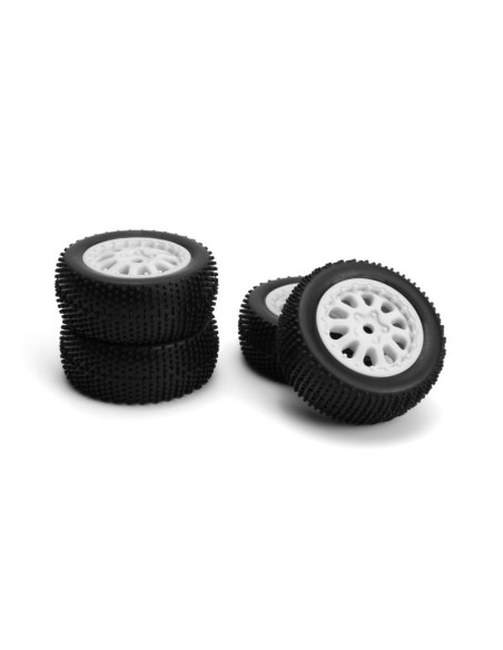 Sidepin SC Wheel-Tyre Set (White-Front-Rear)