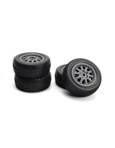 Sidepin SC Wheel-Tyre Set (Grey-Front-Rear)