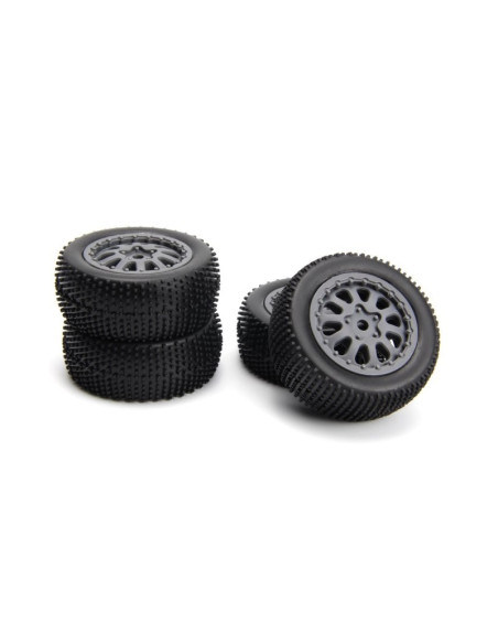 Sidepin SC Wheel-Tyre Set (Grey-Front-Rear)