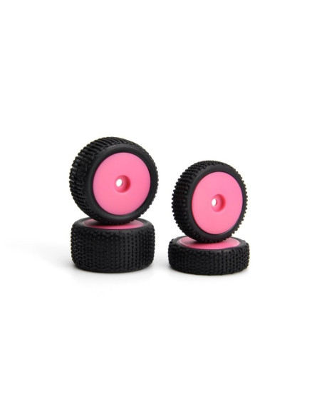 Sideline Buggy Wheel-Tire Set (Pink-Front-Rear)