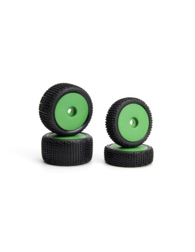 Sideline Buggy Wheel-Tire Set (Green-Front-Rear)