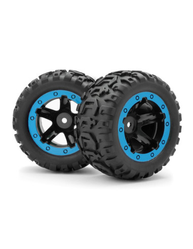 Slyder MT Wheels-Tires Assembled (Black-Blue)