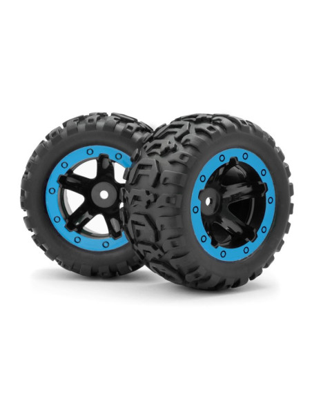 Slyder MT Wheels-Tires Assembled (Black-Blue)