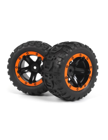 Slyder MT Wheels-Tires Assembled (Black-Orange)