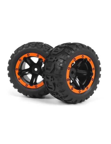 Slyder MT Wheels-Tires Assembled (Black-Orange)