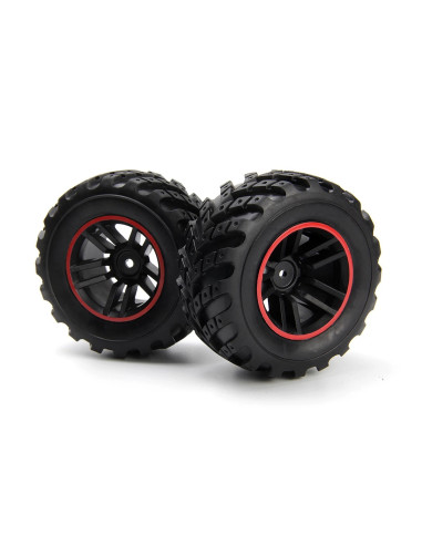 Spryte Wheels/Tires Assembled (Black/Red)