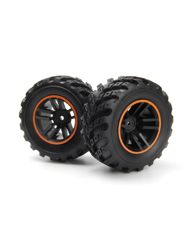 Spryte Wheels/Tires Assembled (Black/Orange)