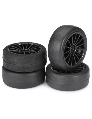 "Wheel Set Onroad ""15 Spoke / Slick"" black...