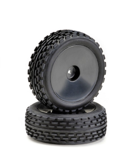 Wheel Set Buggy Disc "Offroad" front Black (2) 1:10