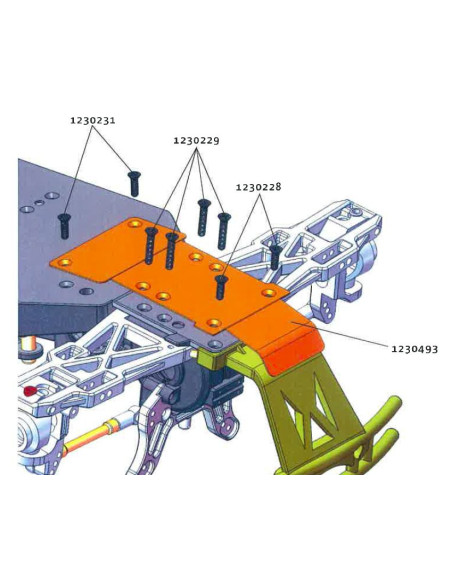 Alu. Protection Plate for Truggy AT2.4/3.4 and Truck AMT2.4