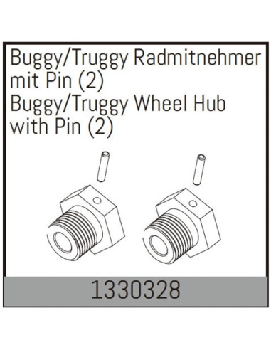 Buggy/Truggy Wheel Hub with Pin