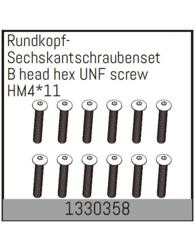 B head hex UNF screwHM4*11