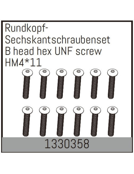 B head hex UNF screwHM4*11