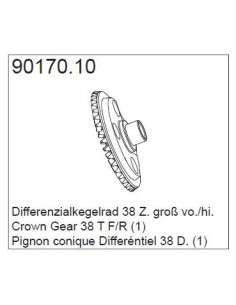 90170.10 Crown gear 38T...