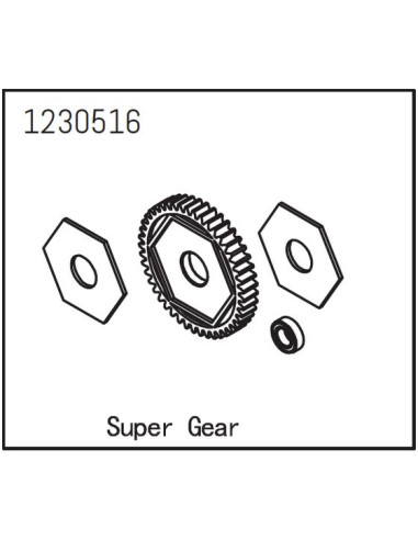 Main Gear 45T with Slipper Pads