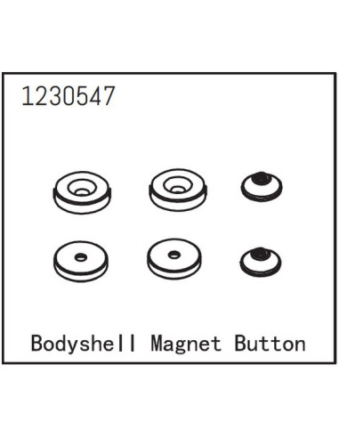 Bodyshell Magnet Button