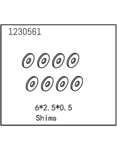 Shims 6x2.5x0.5