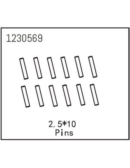 Pins 2.5x12