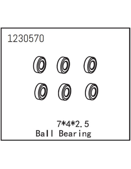 Ball Bearing 7x4x2.5