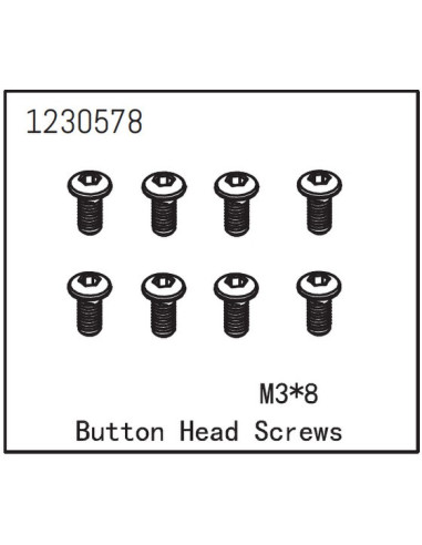 Button Head Screw M3x8