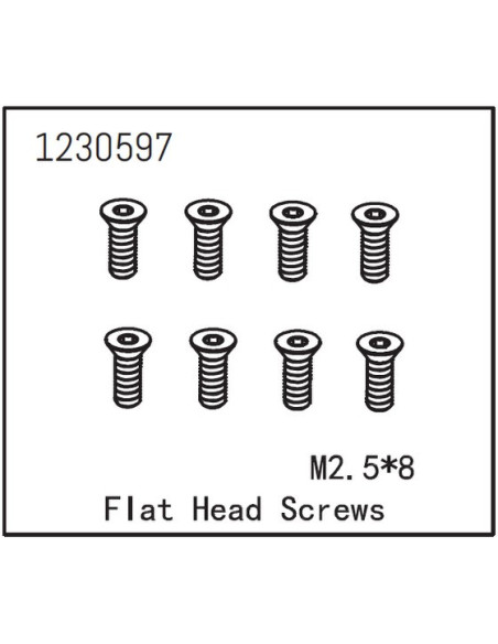 Flat Head Screw M2.5x8