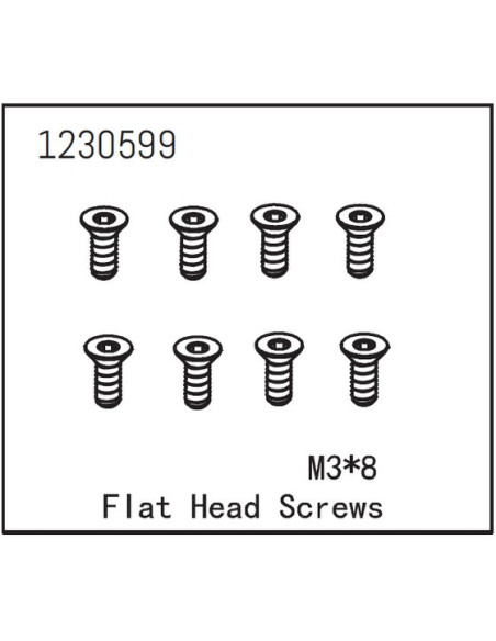 Flat Head Screw M3x8