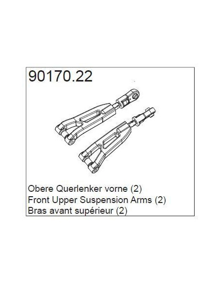 90170.22 Front upper suspension Arms (2)
