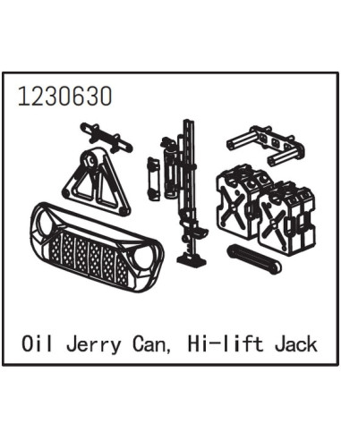 Grill, Oil Jerry Can and High Lift Jack