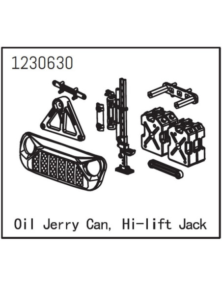 Grill, Oil Jerry Can and High Lift Jack