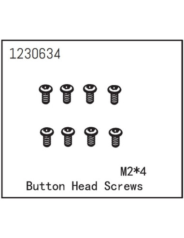 Button Head Screw M2x4