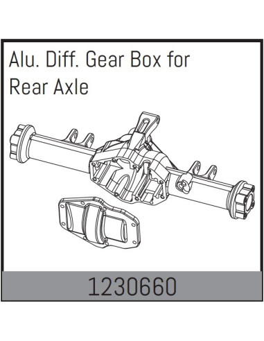 Alu. rear axile diff. gear box