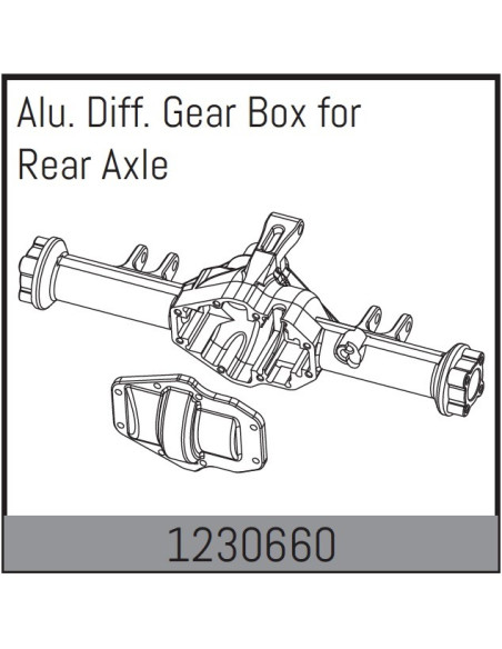 Alu. rear axile diff. gear box