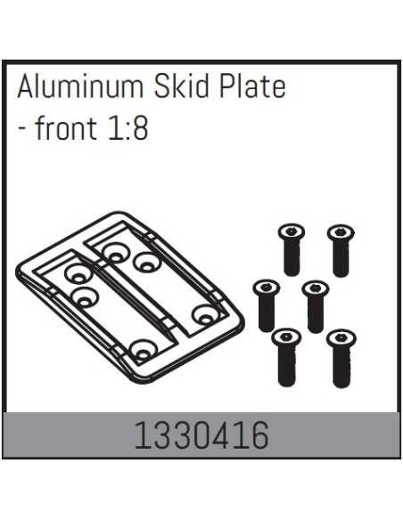 Aluminum Skid Plate - front 1:8