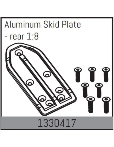 Aluminum Skid Plate - rear 1:8