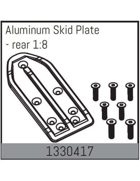 Aluminum Skid Plate - rear 1:8