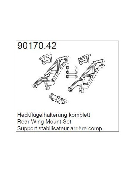 90170.42 Rear wing mount set