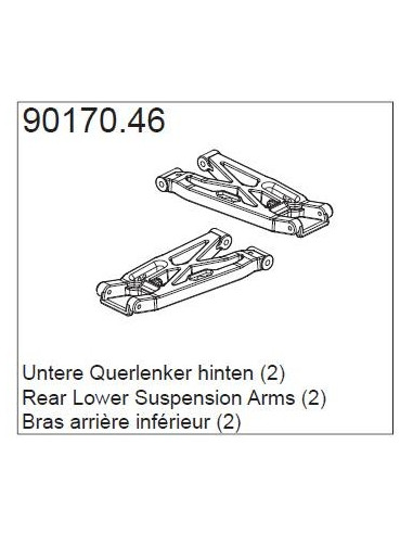 90170.46 Rear lower suspension arms (2)