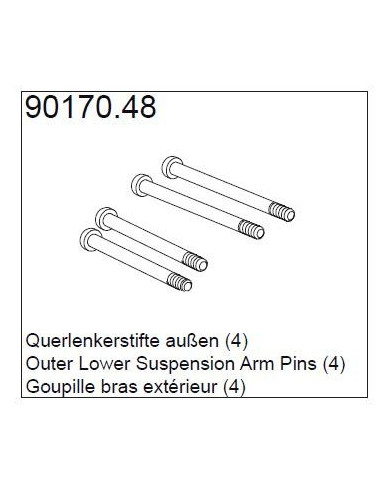 90170.48 Outer lower suspensions arm pins (4)
