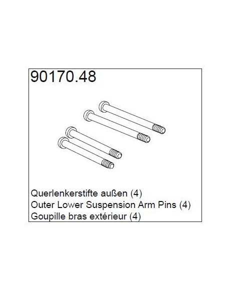 90170.48 Outer lower suspensions arm pins (4)