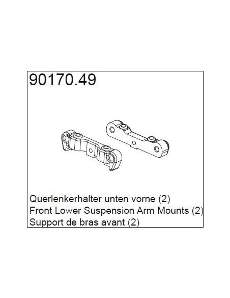 90170.49 Front lower suspension arm mounts (2)