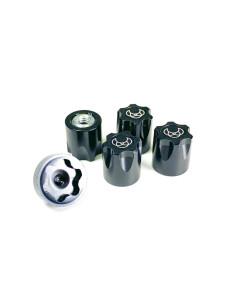 1:10 Alu. Hub Nut M4 black (4)