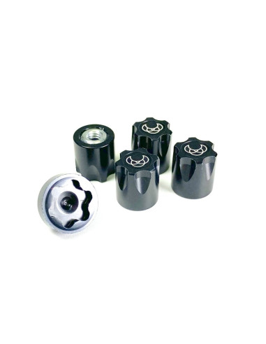 1:10 Alu. Hub Nut M4 black (4)