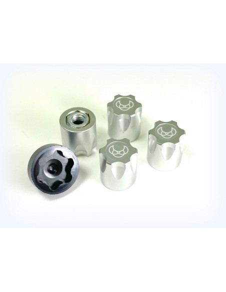 1:10 Alu. Hub Nut M4 silver (4)