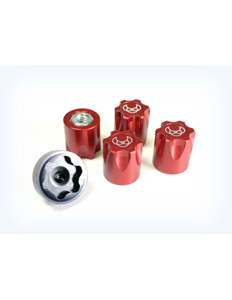 1:10 Alu. Hub Nut M4 red (4)